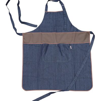 Kitchen or garden apron pocket, denim blue color TDENIM - Size U