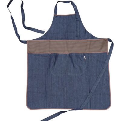 Kitchen or garden apron pocket, denim blue color TDENIM - Size U