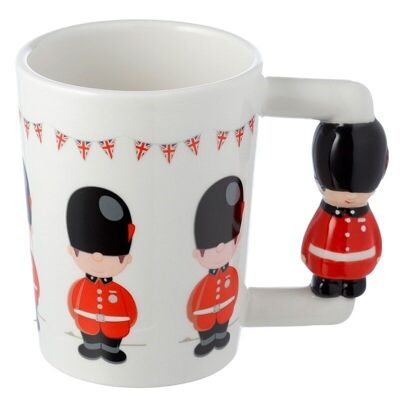 London Guardsman Figure Ceramic Shaped Handle Mug