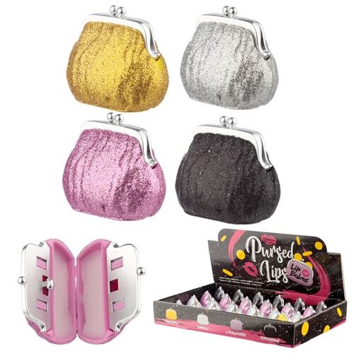 Lip Balm in Glitter Purse Holder