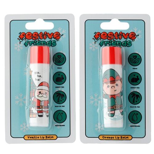 Festive Friends Christmas Elf & Santa Stick Lip Balm