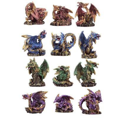 Figurines du monde du dragon de la caverne de cristal de légendes sombres