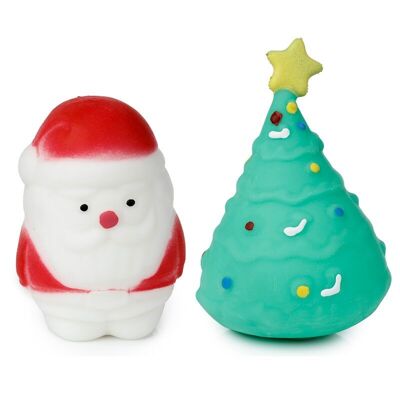 Árbol de Navidad elástico y juguete de Papá Noel