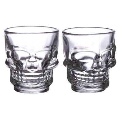 Set di 2 bicchierini in vetro Skulls and Roses (60 ml)