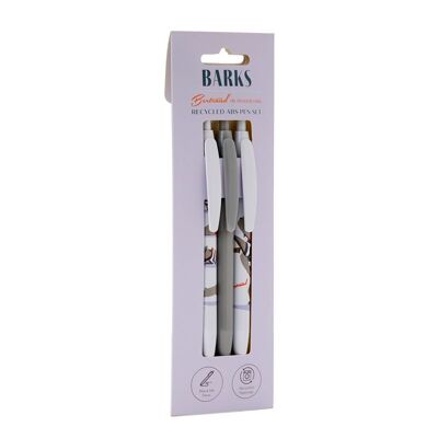 Barks Bertrand the French Bulldog Recycled ABS (RABS) Pen Set of 3