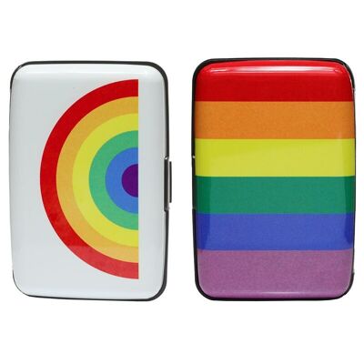 Estuche para tarjetas de protección RFID Somewhere Rainbow