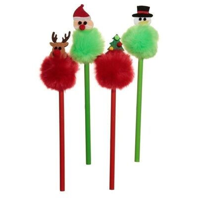 Christmas Pom Pom Pencil