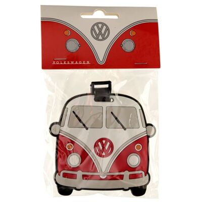 Volkswagen VW T1 Camper Bus Rot PVC Gepäckanhänger