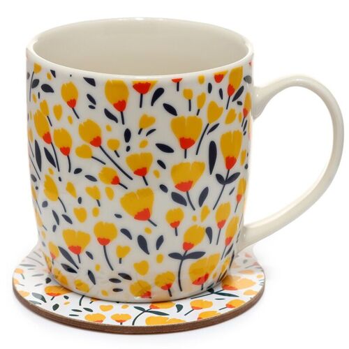 Pick of the Bunch Buttercup Porcelain Mug & Coaster Set