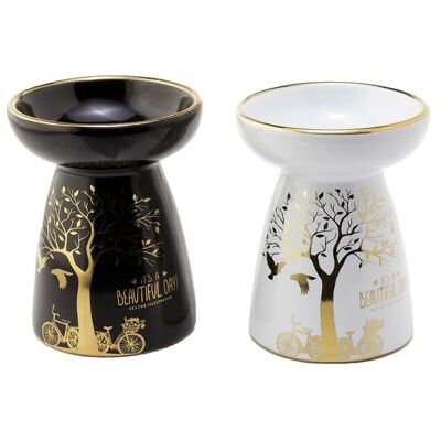 Eden Metallic Gold Tree Keramik Öl- und Wachsschmelzbrenner