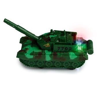 Tank Friction Light Up & Sound Push/Pull Action Toy 3