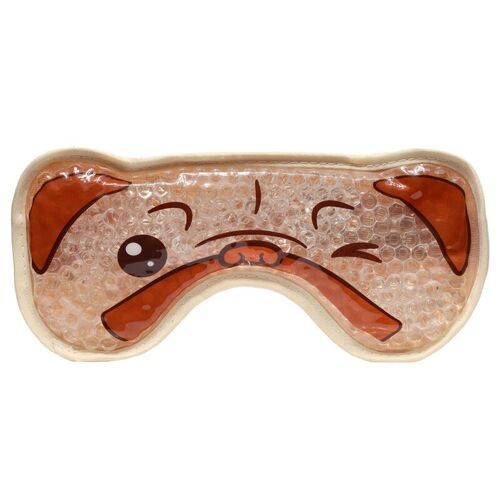 Mopps Pug Plush Lined Gel Eye Mask