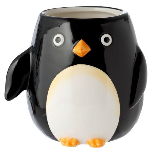 Huddle Penguin Shaped Ceramic Garden Planter/Plant Pot