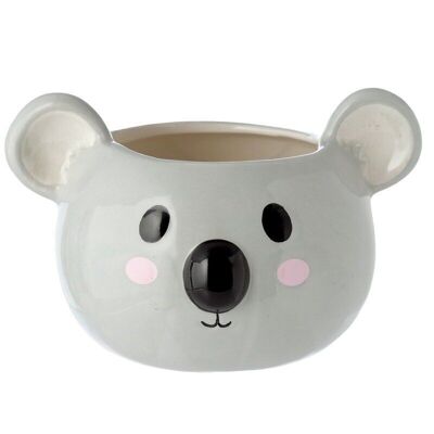 Adoramals Koala Head Shaped Ceramic Garden Planter/Plant Pot