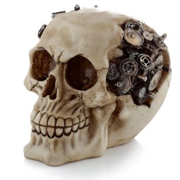 Crâne de style Steampunk avec rouages ​​et engrenages