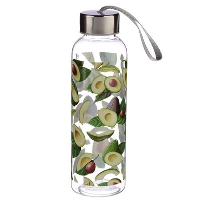 Bottiglia d'acqua da 500 ml di avocado con coperchio metallico