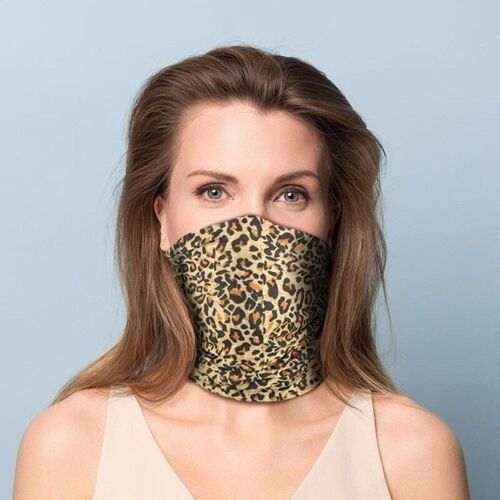 Leopard Print Neck Warmer Tube Scarf