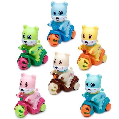 Cute Dog on Scooter Friction Push/Pull Action Toy