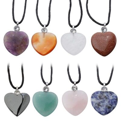 Healing Stone Gemstone Heart Shaped Pendant