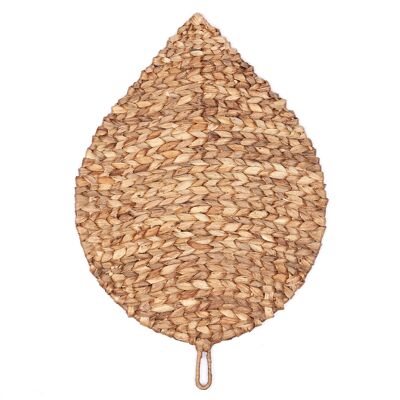 Mantel individual en forma de hoja (juego de 2/4/6) 48 cm hoja mantel redondo Boho DITU hecho de jacinto de agua