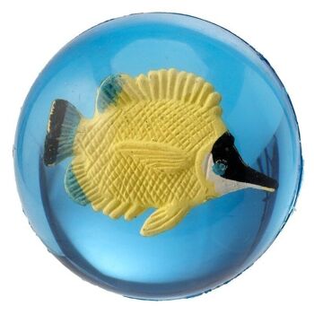 Balle rebondissante en caoutchouc pour poissons tropicaux 3D (baignoire en plastique) 2