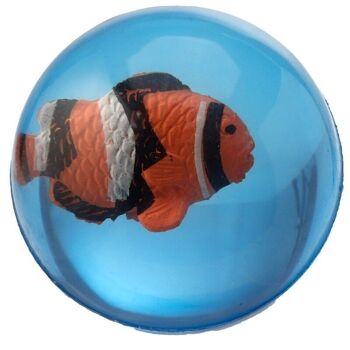 Balle rebondissante en caoutchouc pour poissons tropicaux 3D (baignoire en plastique) 4