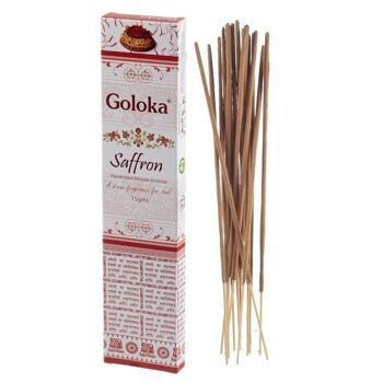 Bâtonnets d'encens au safran Goloka Masala 1