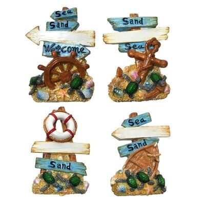 Souvenir Seaside Magnet - Beach Signs and Sand