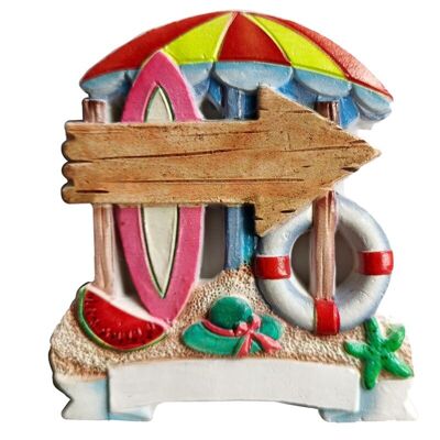 Ombrello da spiaggia con magnete sul mare souvenir stampato in 3D