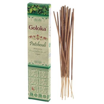 Bâtonnets d'encens Patchouli Goloka Masala