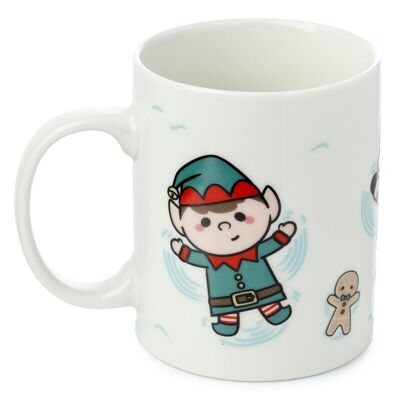 Taza de porcelana Festive Friends Navidad