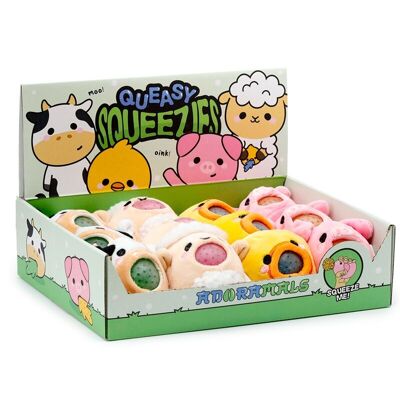 Queasy Squeezies Adoramals Farm Plüsch-Squeezy-Spielzeug