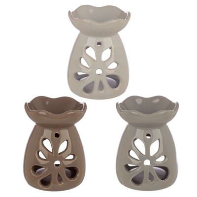 Eden Ceramic Grey & Pastel Tone Floral Oil & Wax Burner