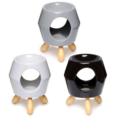 Eden Abstract Ceramic Oil Burner with Feet