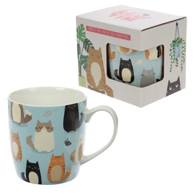 Taza de porcelana Feline Fine Cat