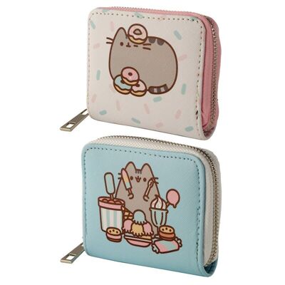 Monedero pequeño con cremallera alrededor del gato Pusheen Foodie