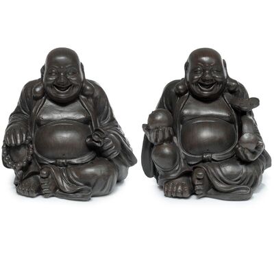 Paz de Oriente Efecto de madera Buda chino que ríe
