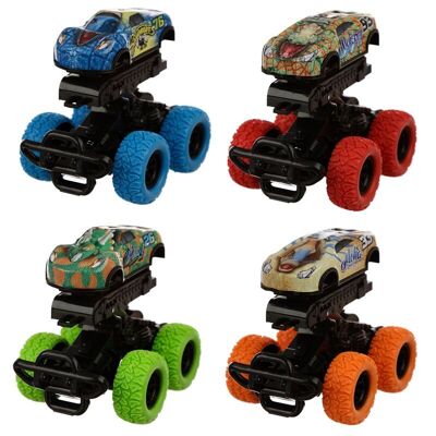 Giocattolo con azione push/pull a frizione per animali Monster Truck con attrito