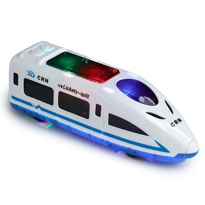 High Speed Train Friction Light Up & Sound Push/Pull Action Toy