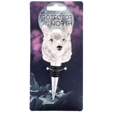 Ceramic Protector of the North Wolf Head Bottle Stopper