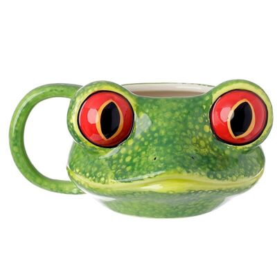 Tree Frog Head Ceramic Shaped Mug