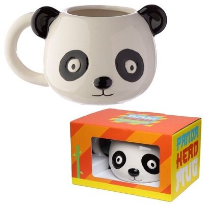 Adoramals Panda Head Ceramic Shaped Mug