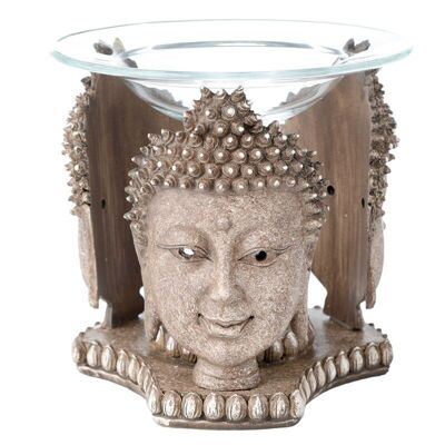 Thailändischer Buddha-Öl- und Wachsschmelzbrenner mit verwittertem Steineffekt
