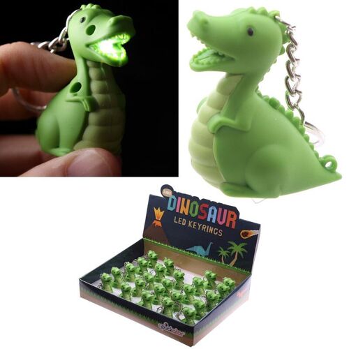 RAWR Roaring Dinosaur LED Keyring with Sound