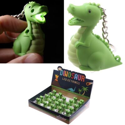 RAWR Roaring Dinosaur LED Llavero con sonido