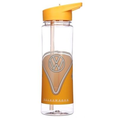 Shatterproof 550ml Water Bottle Volkswagen VW T1 Camper Bus Orange