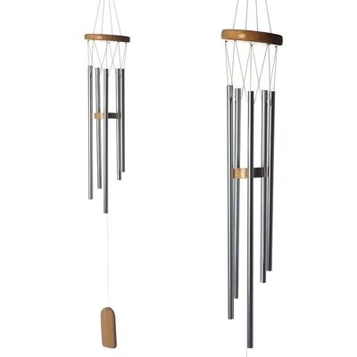 Wooden Wind Chime with Metal Tubes 77cm