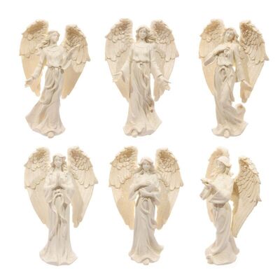 Figura ángel de pie crema 17cm