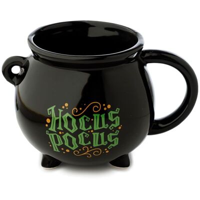 Hocus Pocus Black Cauldron - Taza de cerámica con forma de caldero