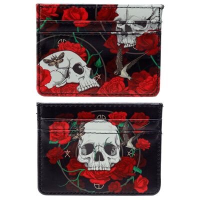 Porte-cartes de protection RFID Skulls & Roses
